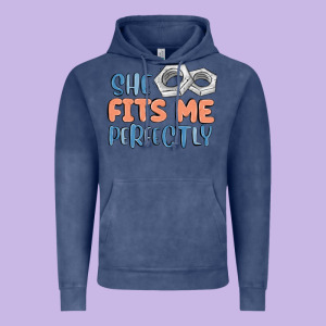 She Fits Me Perfectly Vintage Hoodie Designed By Maliassmallbusiness