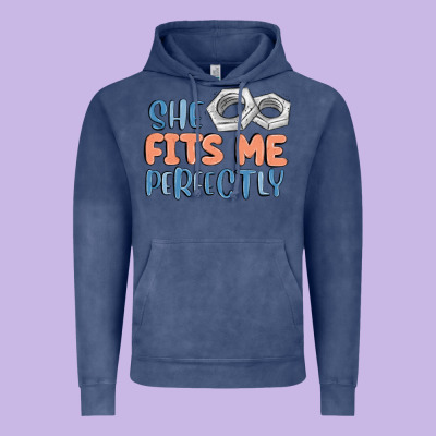She Fits Me Perfectly Vintage Hoodie Designed By Maliassmallbusiness