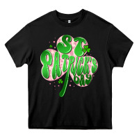 Black st patricks day clover Heavy Core Tee - Artiststas