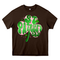 Chocolate Brown st patricks day clover Heavy Core Tee - Artiststas