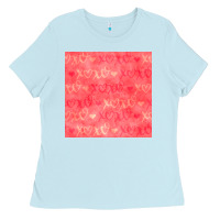 Baby Blue valentines day xoxo seamless pattern Ladies Tee - BundleAndBundleShop