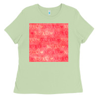 Matcha valentines day xoxo seamless pattern Ladies Tee - BundleAndBundleShop