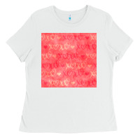 White valentines day xoxo seamless pattern Ladies Tee - BundleAndBundleShop