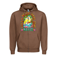 Chestnut Life's a beach make some waves Zipper Hoodie - NancyCooperArtShop