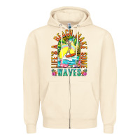 Sandshell Life's a beach make some waves Zipper Hoodie - NancyCooperArtShop