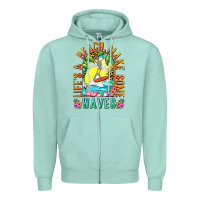 Seafoam Life's a beach make some waves Zipper Hoodie - NancyCooperArtShop