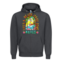 Smoke Life's a beach make some waves Zipper Hoodie - NancyCooperArtShop