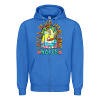 True Royal Life's a beach make some waves Zipper Hoodie - NancyCooperArtShop