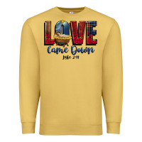 Antique Gold love came down luke 2 11 Premium Sweatshirt - CowGirlArtShop