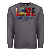 Charcoal Heather love came down luke 2 11 Premium Sweatshirt - CowGirlArtShop