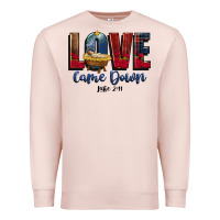 Pale Pink love came down luke 2 11 Premium Sweatshirt - CowGirlArtShop
