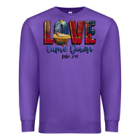 Purple love came down luke 2 11 Premium Sweatshirt - CowGirlArtShop