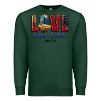 Sports Green love came down luke 2 11 Premium Sweatshirt - CowGirlArtShop