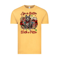 Vintage Mustard Christmas life is better with a pittie Vintage Tee - JahusDesignShop