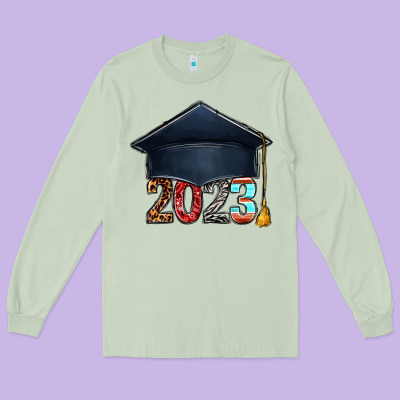 2023 Graduation Hat Bbs Long Sleeve Tee Designed By Bundleandbundleshop