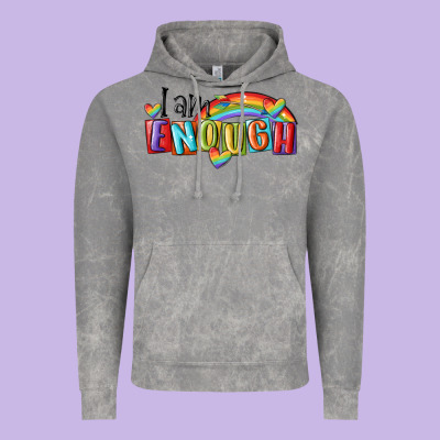I Am Enough Lgbt Vintage Hoodie Designed By Maliassmallbusiness