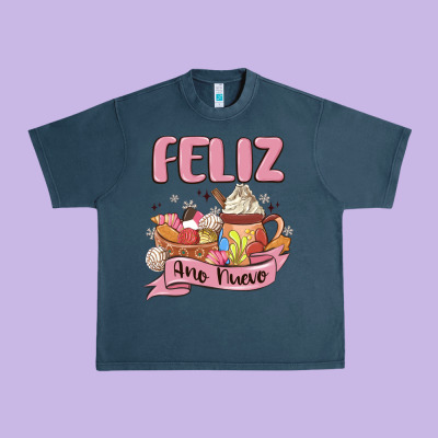Mexican New Year Urban Heavy Tee Designed By Maliassmallbusiness
