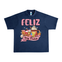Navy mexican new year Urban Heavy Tee - MaliasSmallBusiness