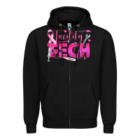 Black Breast Cancer Facility Tech Zipper Hoodie - texasbilliewilder