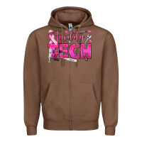 Chestnut Breast Cancer Facility Tech Zipper Hoodie - texasbilliewilder