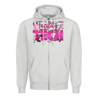 Dove Grey Breast Cancer Facility Tech Zipper Hoodie - texasbilliewilder