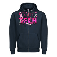 Navy Breast Cancer Facility Tech Zipper Hoodie - texasbilliewilder