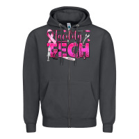 Smoke Breast Cancer Facility Tech Zipper Hoodie - texasbilliewilder