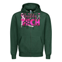 Sports Green Breast Cancer Facility Tech Zipper Hoodie - texasbilliewilder