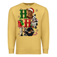 Antique Gold ho ho ho heifer cow gnomies Premium Sweatshirt - CowGirlArtShop