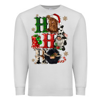 Dove Grey ho ho ho heifer cow gnomies Premium Sweatshirt - CowGirlArtShop