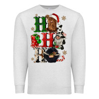 Oatmeal Heather ho ho ho heifer cow gnomies Premium Sweatshirt - CowGirlArtShop
