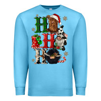 Ocean Blue ho ho ho heifer cow gnomies Premium Sweatshirt - CowGirlArtShop