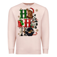 Pale Pink ho ho ho heifer cow gnomies Premium Sweatshirt - CowGirlArtShop
