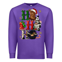 Purple ho ho ho heifer cow gnomies Premium Sweatshirt - CowGirlArtShop