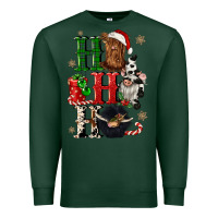 Sports Green ho ho ho heifer cow gnomies Premium Sweatshirt - CowGirlArtShop