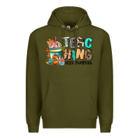 Army Green teaching little pumpkins Premium Hoodie - CowGirlArtShop
