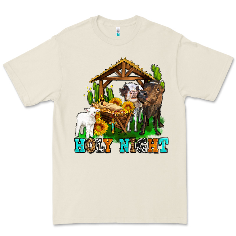 Holy Nıght Cows And Sunflowers Premium Tee by AdoDesignShop | Teevron