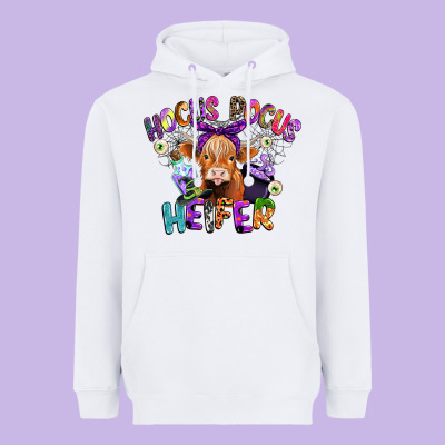Hocus Pocus Heifer Heavyweight Hoodie Designed By Cowgirlartshop