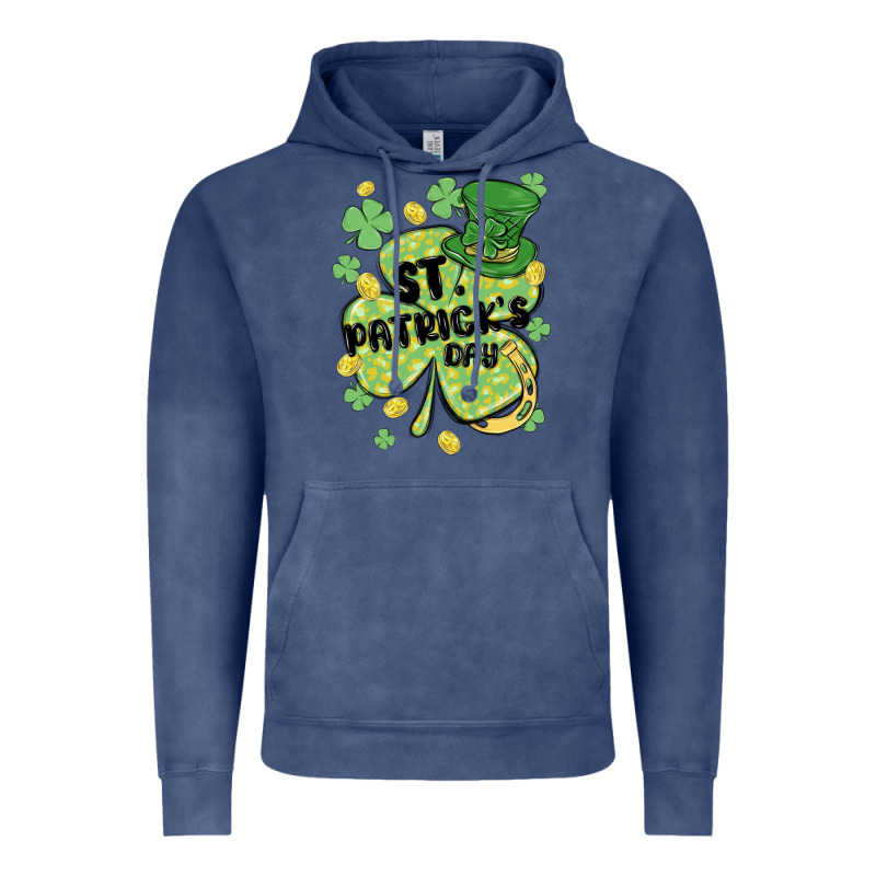 St. Patrick's Day Shamrock Vintage Hoodie by MaliasSmallBusiness | Teevron