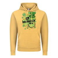 Vintage Mustard st. patrick's day shamrock Vintage Hoodie - MaliasSmallBusiness