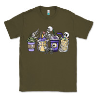 Army Green skeleton coffee cups Classic Tee - NancyCooperArtShop