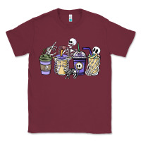 Burgundy skeleton coffee cups Classic Tee - NancyCooperArtShop