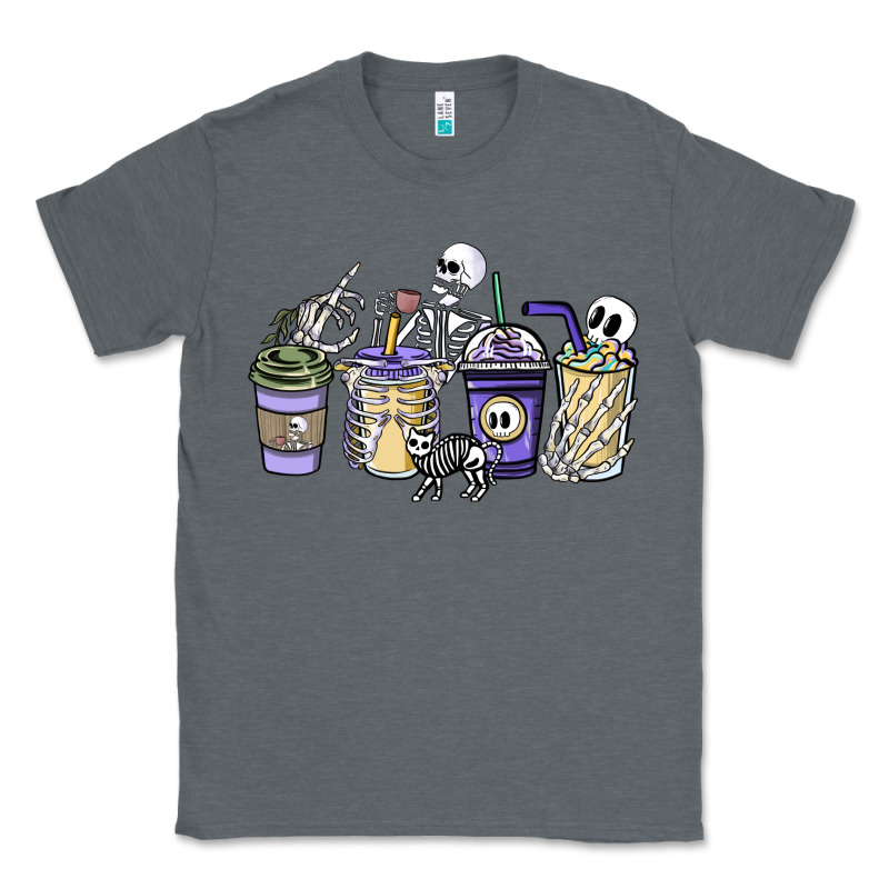 Skeleton Coffee Cups Classic Tee by NancyCooperArtShop | Teevron
