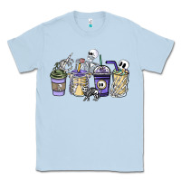 Dusty Blue skeleton coffee cups Classic Tee - NancyCooperArtShop