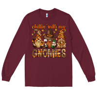 Burgundy chilling with my gnomies bbs Long Sleeve Tee - BundleAndBundleShop