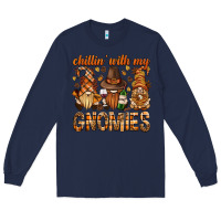 Navy chilling with my gnomies bbs Long Sleeve Tee - BundleAndBundleShop