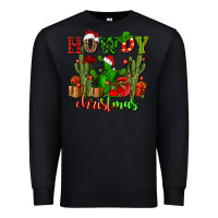 Black howdy christmas with cactusses Premium Sweatshirt - CowGirlArtShop
