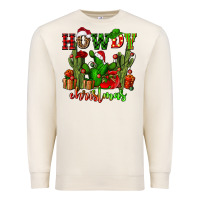 Sandshell howdy christmas with cactusses Premium Sweatshirt - CowGirlArtShop