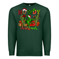 Sports Green howdy christmas with cactusses Premium Sweatshirt - CowGirlArtShop