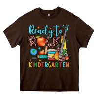 Chocolate Brown ready to rock kindergarten Heavy Core Tee - JahusDesignShop